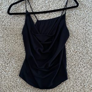 Zara black cowl neck top